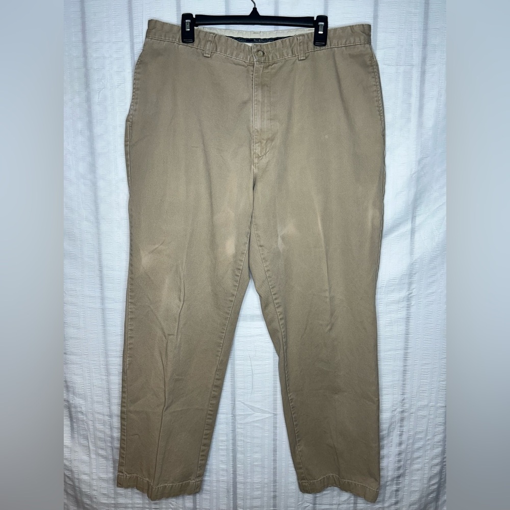 VTG Polo Ralph Lauren Men Classic Fit Chino Gordon Pants Tan Size 36x30 Y2K 420